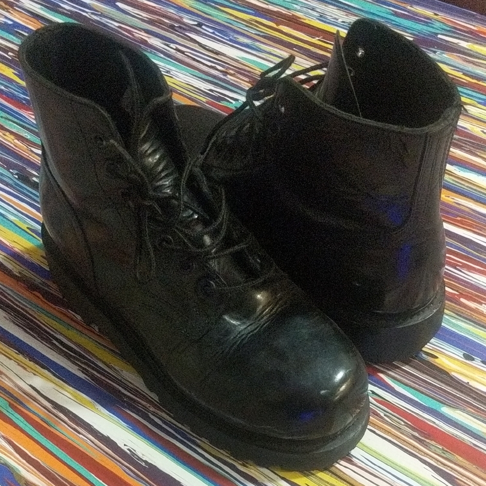 Vibram Black Combat Boots for Women